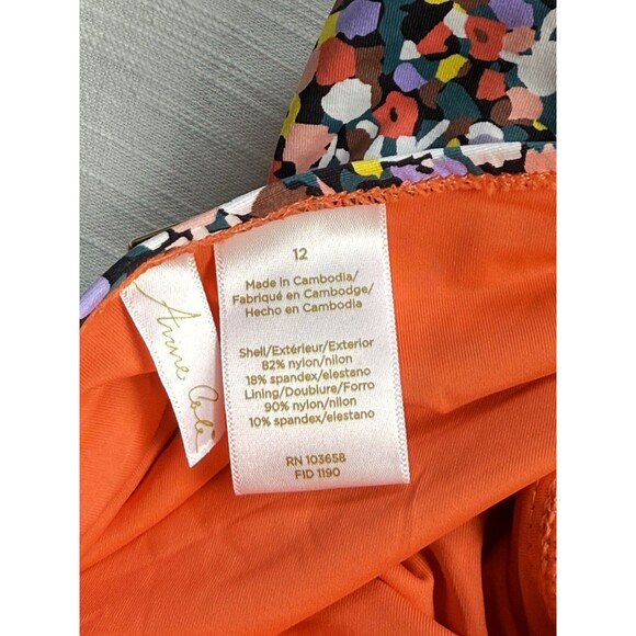 Anne Cole Confetti Me Bandeau One Piece Swimsuit Sz 12 New - Picture 7 of 11